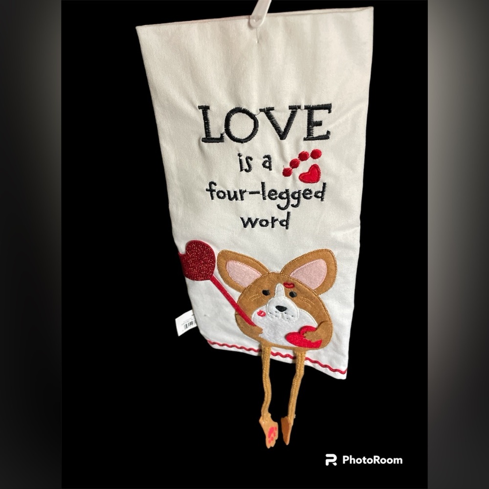 Ganz kitchen towel with corgi dog NWT